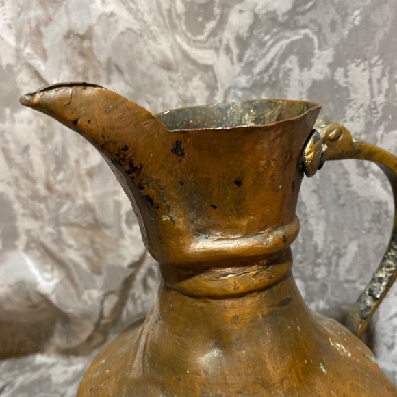 Vintage Copper & Brass Pitcher - Picture 7 of 8